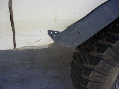 1987 Ford Bronco - because of the fender trimming i have done i didn't have much metal to screw them into on the front of the rear wheel well so i folded the…
