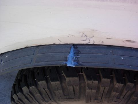 1987 Ford Bronco - one of my favorite parts is the blue rtv used to fill the gap between the two peices