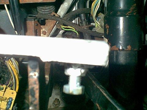1983 Ford Bronco - to make the install easy and fast i welded a plate on the back sid and a nut to it and then a bolt secures the cover to the pedals. this wa…