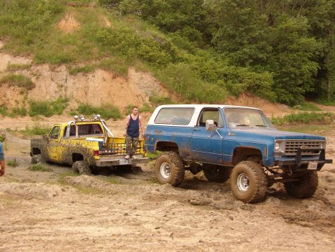 1975 Chevrolet Blazer - Shawn pulling Dave from the Bowl at the Brickyard.