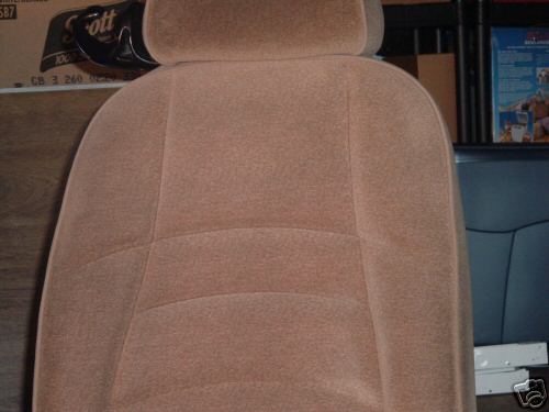 Tan cloth car seat interior