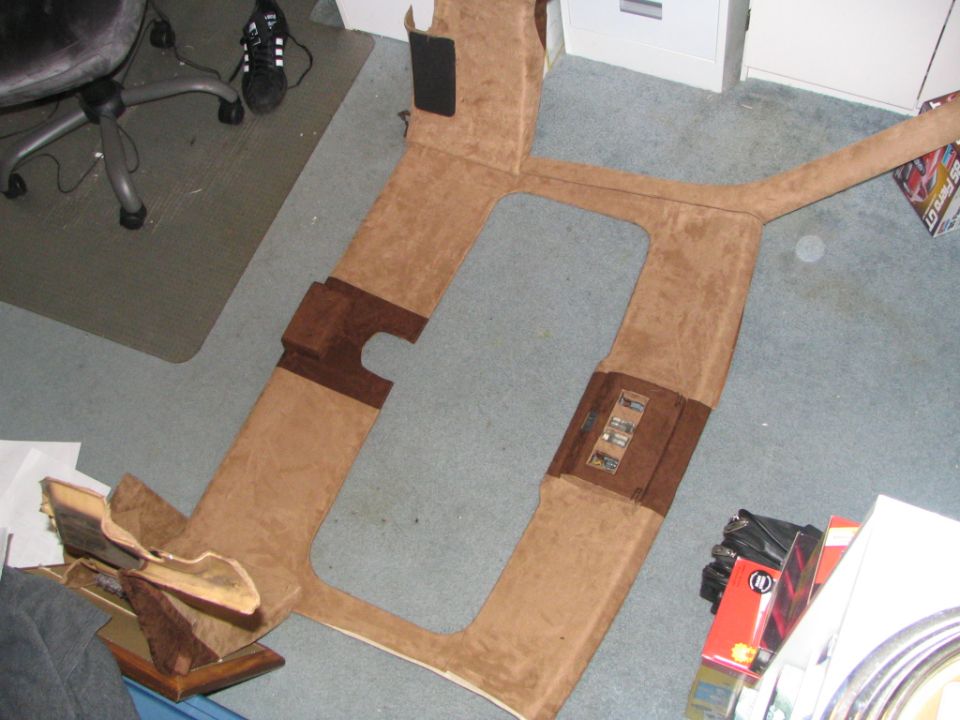 1986 Pontiac Fiero interior headliner and A-pillar trim