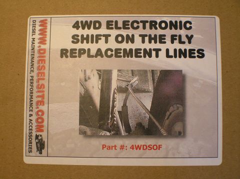 2000 Ford Excursion - This document details replacement lines for 4WD Electronic Shift on the Fly systems, with the part number 4WDSOF.