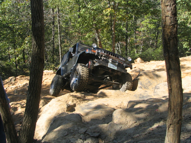 Another jeep that was with us.  I didn't get any pics of it, but getting over this spot he repeatedly hung a front wheel in the air, I kept thinking he was going to flop but he never did.
