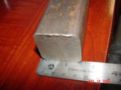 1978 Ford Bronco - Metal bar measured with a stainless steel ruler. Date stamp indicates May 18, 2005.