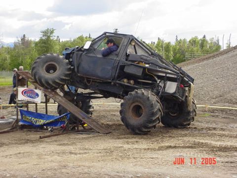 1978 Ford Bronco - A heavily modified truck navigates an obstacle course on June 11, 2005.