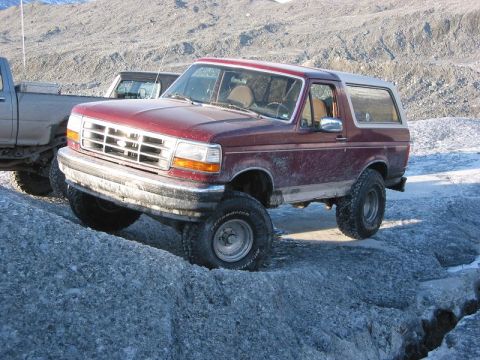 1993 Ford Bronco - Bronco Sitting on the glacier. Ya, thats as far as the beast would drive up the ice. Stupid ATs.