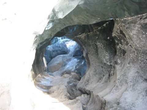 1993 Ford Bronco - Cool ice cave on on the glacier. You could see a long ways into the ice it was so clear. And it felt almost like plastic.