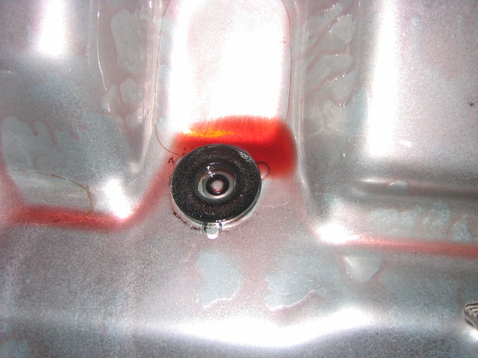 Make sure you take the magnet out and clean it before you put the pan back on, mine wasn’t too dirty since I change the fluid once a year.