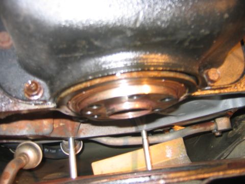 1995 Ford Bronco - OK, now you have the rear main in sight, this is where things turned for the worst. I tried to pry if off with a screw driver, couldn’t get…