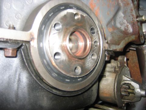 1995 Ford Bronco - Now I smacked it pretty darn hard to get it on. I used the old seal turned around so I could smack it with a hammer. At this point I though…