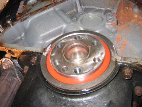 1995 Ford Bronco - So I did it all over again and put the rubber one on. Went on much easier. After I put it all back together after this go-round, I started…