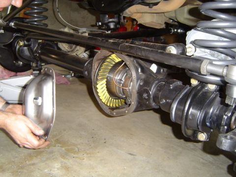 1995 Ford Bronco - Differential housing and suspension components are visible in this close-up shot.