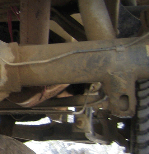 1990 Ford Bronco - Emmetts stock 8.8 shock mount.