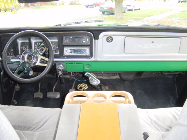 Looking foward, new dash cover, silver dash, cd player, and you can see the center consel.