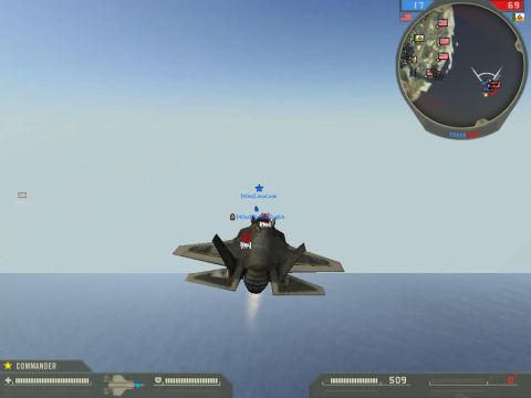 1996 Mercury Sable - A digital rendering of a fighter jet in the air, with game interface overlays.