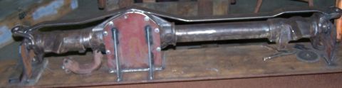 1979 Ford Bronco - This is a close-up view of a vehicle's rear axle assembly, showing its mechanical components.