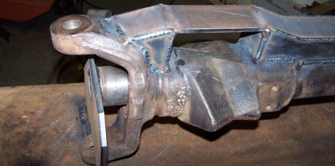 1979 Ford Bronco - Close-up of a welded differential housing, showing casting marks and fabrication welds.