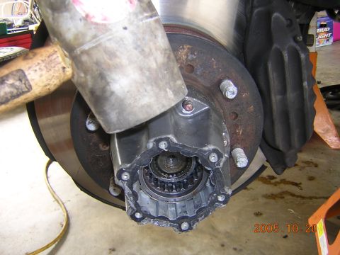 1992 Toyota Hilux - remove the hub with a light tap of a rubber mallet