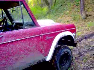1975 Ford Bronco - Here is a video of the Bronco trying to climb a steep, slippery hill during the stock tire challenge that our club put on.