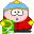 1989 Ford Bronco - This is a pixel art representation of Eric Cartman, a character from the animated series South Park.