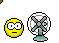 1989 Ford Bronco - A yellow smiley face and a desk fan are depicted against a dark background.