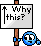 1989 Ford Bronco - A sign with text 'Why this?' is held by a blue cartoon character against a pink background.