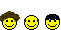 1989 Ford Bronco - A trio of simple, pixelated smiley faces are displayed against a white background.