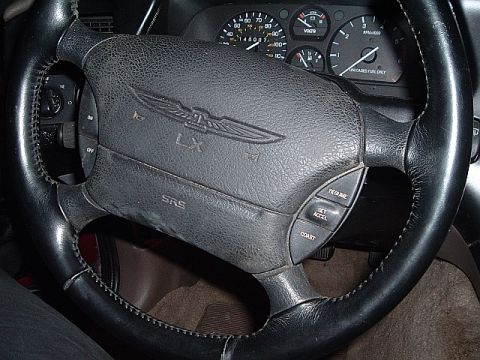 1994 Ford Thunderbird - Interior view of a 1994 Ford Thunderbird LX, showing the steering wheel and dashboard.