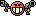 1968 Ford Mustang - A pixelated character with a menacing grin and firearms is depicted in this image.