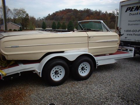 1964 Ford Galaxie - This 1964 Ford Galaxie convertible is being transported on a trailer.