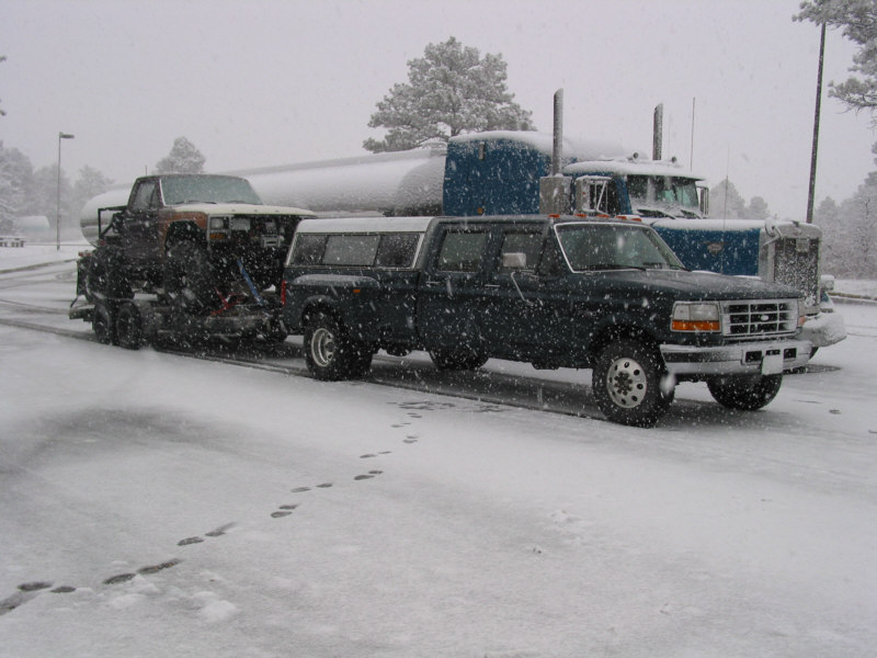 This got a lot worse before the trip was over, but an hour later we were in 60 degree temps and clear blue sky!