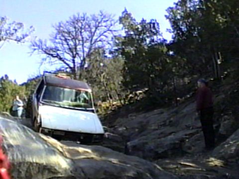 1981 Ford Bronco - This 1981 Ford Bronco is shown tackling a challenging rocky off-road course.