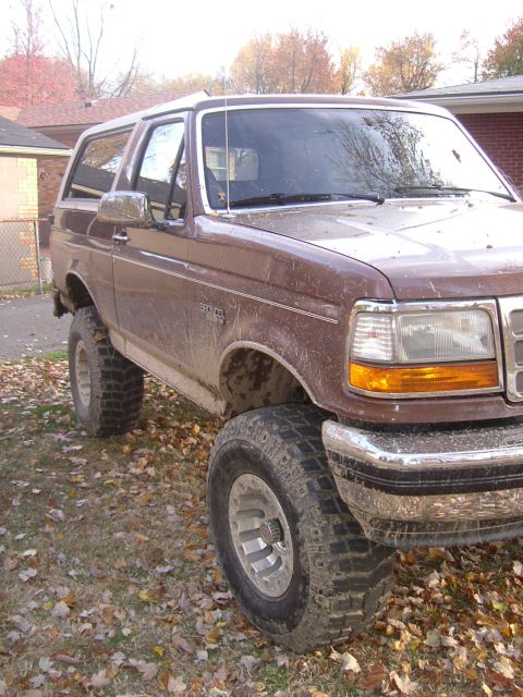 1993 Ford Bronco - This 1993 Ford Bronco is shown with a lifted suspension and off-road tires.
