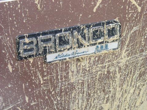 1993 Ford Bronco - Mud splatters cover the Bronco Eddie Bauer emblem on this vehicle.