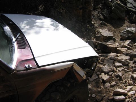 1981 Ford Bronco - This vehicle appears to be navigating a difficult, rocky path.