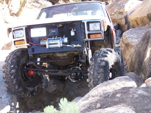 1981 Ford Bronco - This modified truck is equipped for extreme off-road terrain, a winch and oversized tires.