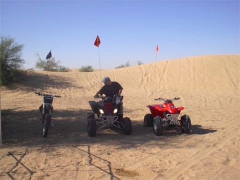 1993 Ford Bronco - Mike warming up the Raptor for the mornings ride.