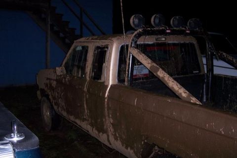 1988 Ford Ranger - This heavily mud-splattered pickup truck appears to be from the 1980s, not a 1988 model.