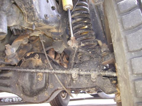 1984 Ford Bronco - Front suspension and differential components are visible in this close-up shot.