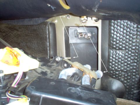 1994 Ford Crown Victoria - The box can be placed back onto the firewall, the 3 nuts re-installed, & the 2 hoses re-connected. Fill & pressure-test the system before p…