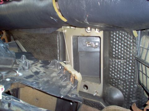 1994 Ford Crown Victoria - This is the top stud that causes so much trouble, but it SHOULD remain installed in the inside ventilation box..