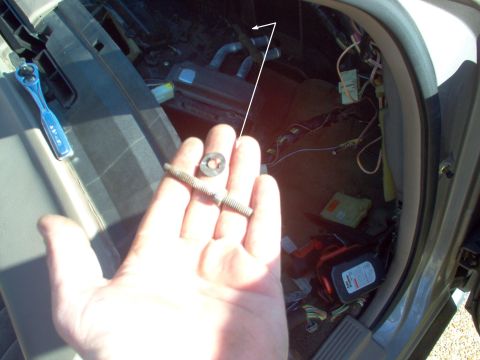 1994 Ford Crown Victoria - This is the top stud that causes so much trouble, but it SHOULD remain installed in the inside ventilation box.. The push nut isn't necessa…