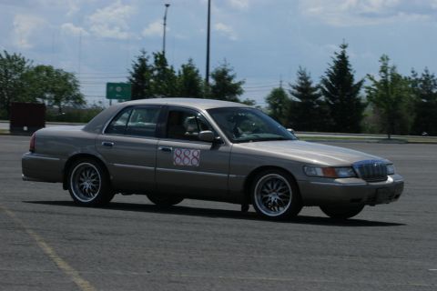 2001 Mercury Grand Marquis - This 2001 Mercury Grand Marquis is participating in an autocross event.