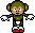 1968 Ford Mustang - A pixelated cartoon character with a green body and red shoes is depicted in this image.