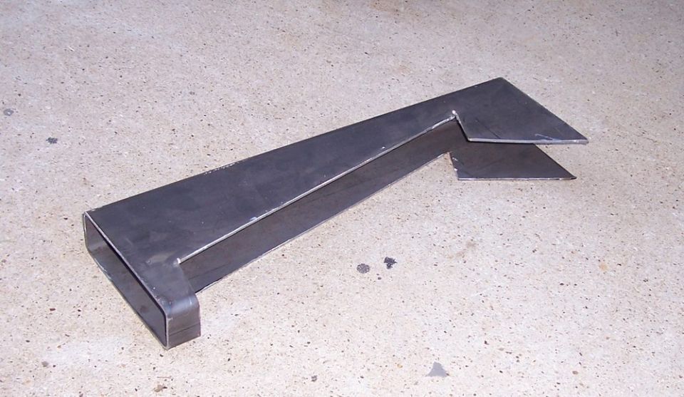 Metal bracket on concrete floor