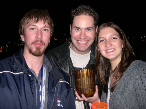 1997 Ford Probe - A group of three friends pose for a photo, with one person holding a large, decorative mug.