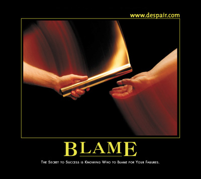 2001 Ford Crown Victoria - A symbolic image of blame being passed from one person to another.