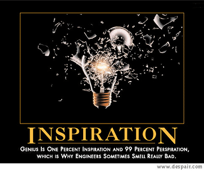 2001 Ford Crown Victoria - A motivational poster depicts a broken lightbulb symbolizing inspiration.