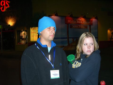 1996 Ford Probe - Two people pose in front of a sign for 'Señor Frogs' in Myrtle Beach, Mexico.